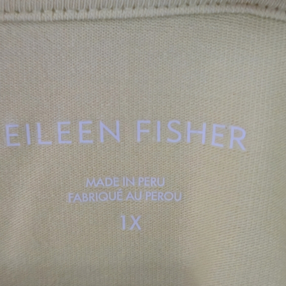 NEW NWT Eileen Fisher Organic Cotton Citron Crew Neck Top Sweatshirt Tunic Plus - Picture 5 of 9